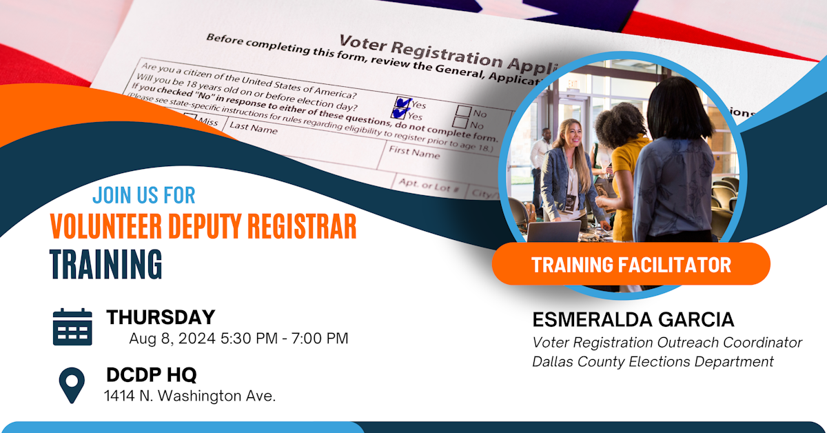 Volunteer Deputy Registrar (VDR) Training @ HQ · The Democratic Nat...